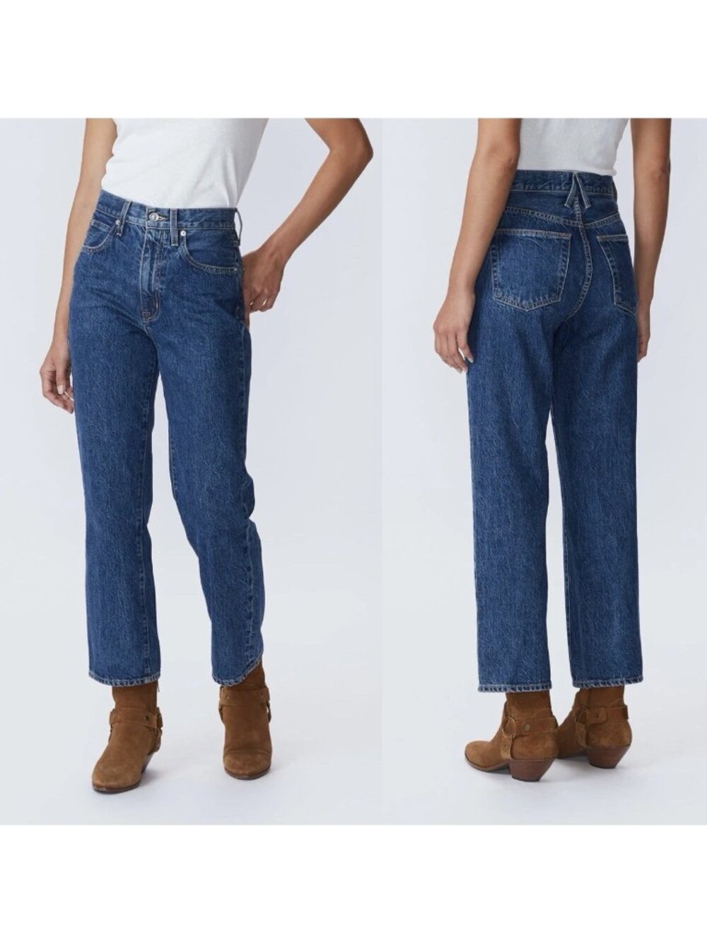 SLVRLAKE London Straight Leg Crop Jeans in Forbidden Love Women’s Size 27
